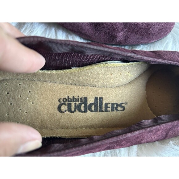 Cobbie Cuddlers Women’s 8W Wide Plum Slip On Suede Comfort Shoes NWT VTG - Picture 7 of 10